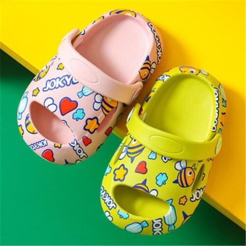 Kids Slippers New Summer Boys Girls Slippers Non-slip 1-5Years Children Beach Shoes Baby Home Sandals Kids Flip Flops