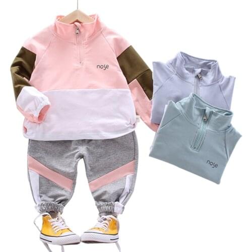 Toddler Boy Girls Casual Pullover sweater Set Outfits New Spring Autumn Boys Sports Clothes Tracksuit Suit For Kid Clothing sets