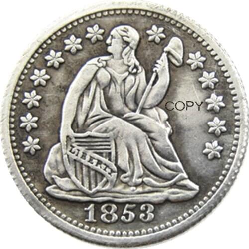 USA 1853-P-O Liberty Seated Half Dime Copy Coins