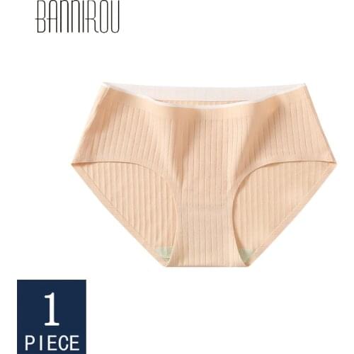 BANNIROU 1 Piece Cotton Panties For Woman High Quality Female Underwear Soft Comfortable Briefs Panties For Lady 2021 New Sale