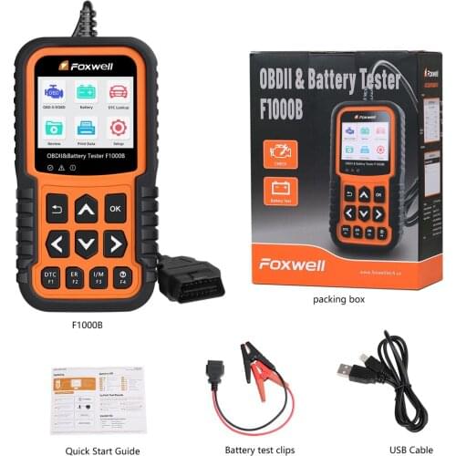 Foxwell F1000B CAN OBDII/EOBD Code Reader & Battery Tester 2 in 1