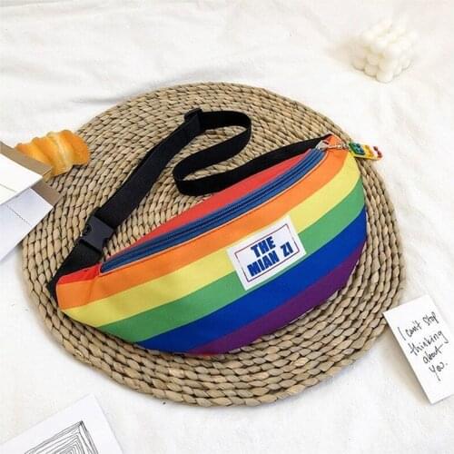 Organizer Womens Bag Messenger Fashion Shoulder Cross-body Cute Sweet Canvas Colorful Ins Multifunctional Retro Cooler Beach