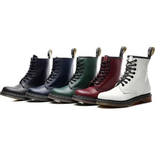 Women Ankle Boots Women Martensboots Casual Motorcycle Shoes Warm Fur Winter Couple Shoes Botas Zapatos Drankle Mujer YellowLine