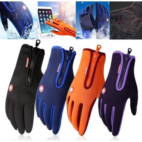 Winter Women Men Gloves Touch Screen Windproof Thermal Outdoor Ski Warm Gloves