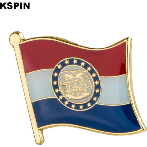 U.S.A Missouri State Badges flag badge flag lapal pin on backpack pins for clothes 10pcs XY0207