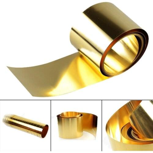 1pc New 0.02*100*1000 mm Brass Metal Thin Sheet Foil Belt Metalworking Supplies