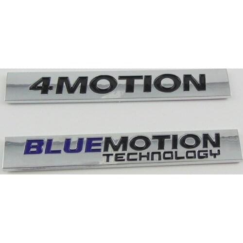 1 Pcs OEM Golf Passat R32 R36 4MOTION BLUEMOTION Chrome Rear Badge Car Stickers