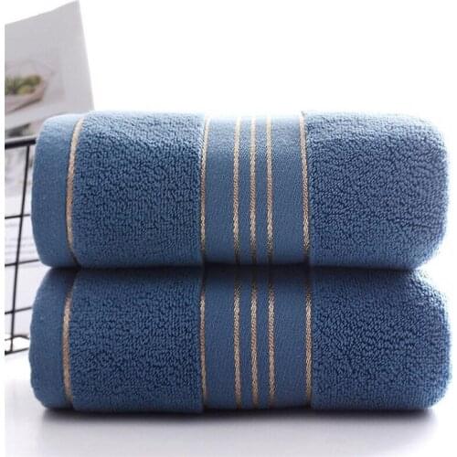 2Pcs Super Soft Cotton Hand Towel With Golden Dobby High Quality Terry Cotton Face Towel For Home Wave Dobby Hand Towel 34x74cm