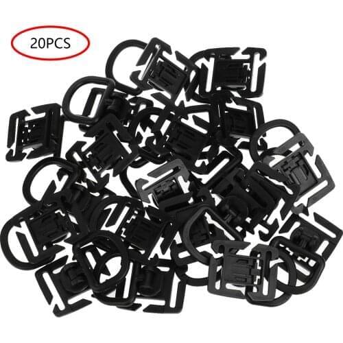 20Pcs Backpack Clips Hooks Webbing Attachments Set Gear Clip with D-Ring for Molle Backpack Tactical Bags Vest Belt Accessorie