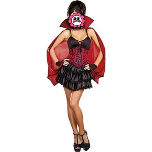 2016 Sexy Vampire Costumes for Women Witch Halloween Costumes Vampire Adult Fantasia Cosplay Devil Dress