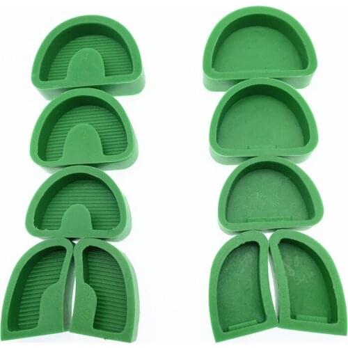 5pcs Dental Lab Silicone Rubber Plaster Model Base Molds With Tonguel/Without Tonguel Dental Plaster Model Base