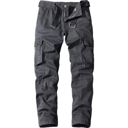 Mens cotton trousers trousers mens outdoor military work pants multi-pocket fashion trousers for men