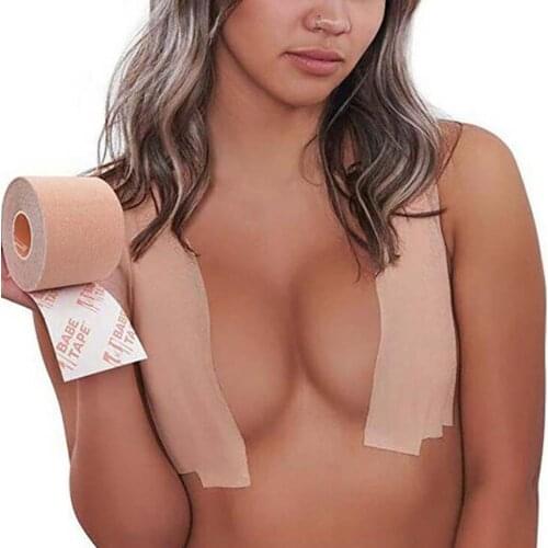 Womens Underwear Chest DIY Lift Breast Lift Tape Roll Push-up Invisible Bra Nipple Cover Sticker Kit Boob Tape Adhesive Bra