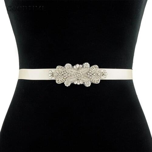 Elegant Rhinestone Bridal Wedding Belts Romantic Ribbon Crystal Flowers Belt Party Bridesmaid Girdle Lady Accessories Dress Up