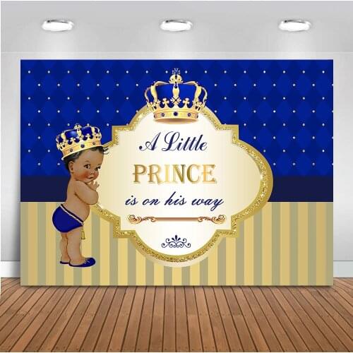 Royal Baby Shower backdrop for Party Decoration Newborn Crown Background for Photography Parties Banner Design Favor 485