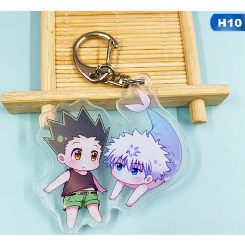 HUNTER x HUNTER Anime Killua Zoldyck Kurapika Key Chains Keychain Cosplay Acrylic Pendant Keyring