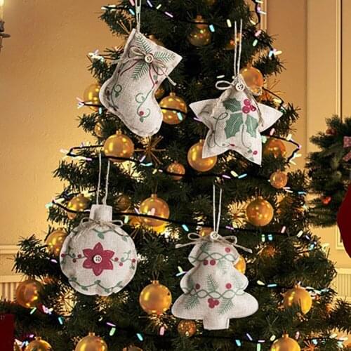 Artificial Flower Christmas Tree Ornament Xmas Party Home Shop Centre Decor Christmas Decorative Pendant