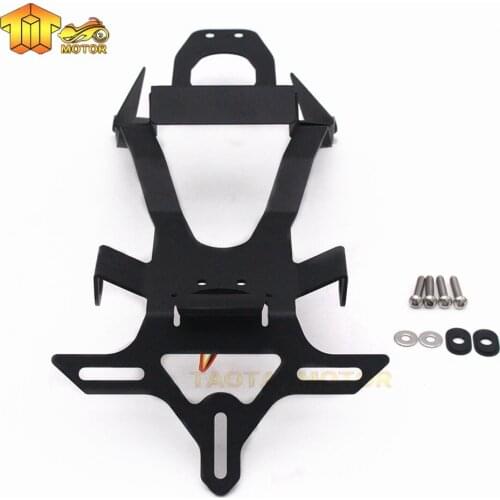CK CATTLE KING CNC Motorcycle License Number Plate Frame Holder Bracket with LED Light For Honda CB125R CB300R 2018 2019 2020