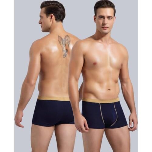 Men Underwear Cotton Boxers Sexy Seamless Underpants Young Breathable Modell Pants Male 4 Pieces Boxers