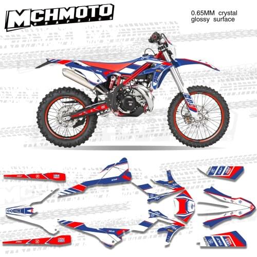 MCHMFG Motorcycle Team Graphic Decal & Sticker Kit For BETA Xtrainer 2015-2019 2015 2016 2017 2018 2019 Graphic