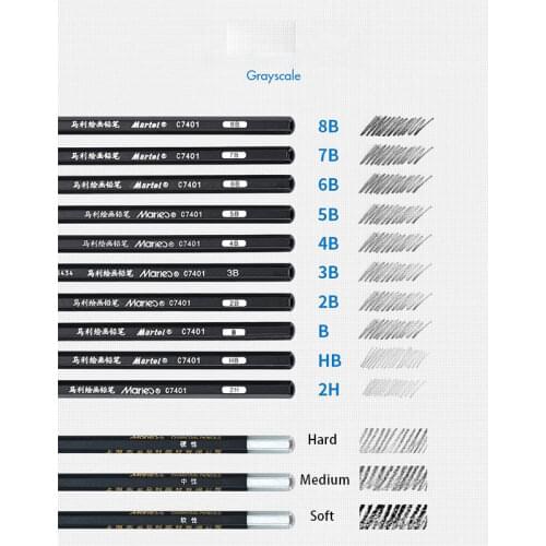 21/29pcs Professional Drawing Sketch Pencil Set Charcoal Eraser Art Painting Ki