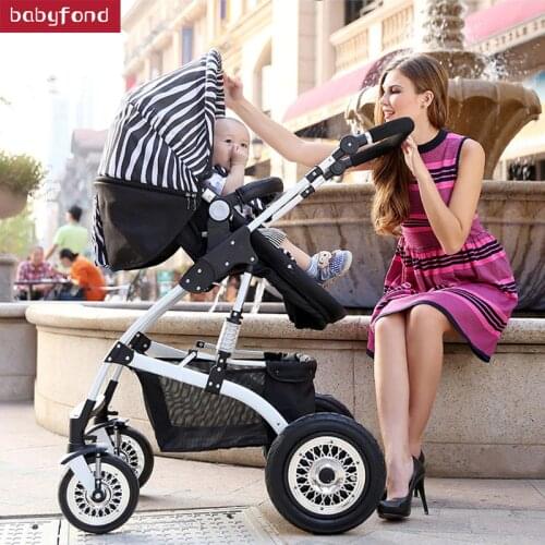 ADL high landscape stroller new can sit flat reclining baby stroller two-way implementation winter and summer stroller