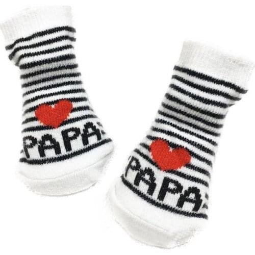 2018 New Popular Cute Infant Baby Girl Boy Soft Warm Cotton Love Mama/Papa Letters Socks Gift