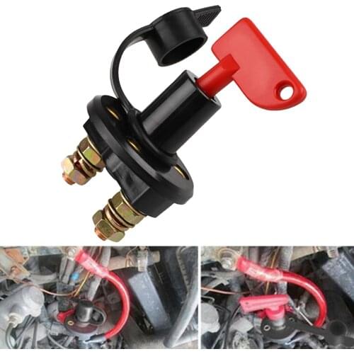 Battery Disconnect Isolator Master Switch DC 12V/24V with Removable Key Yacht Rotary Switch Isolator Master Power Cut Out/Off