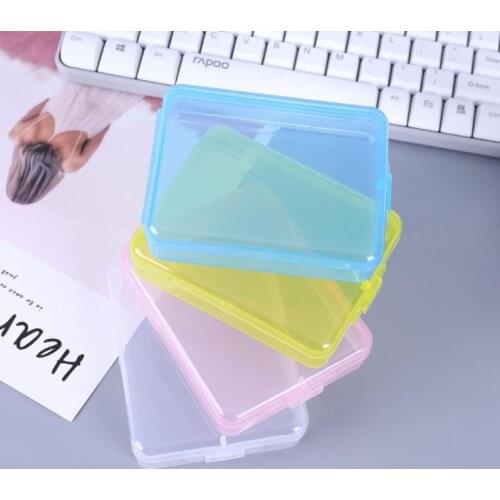Plastic Storage Containers Rectangle Case Empty Transparent Make up Organizers Package Portable jewelry Boxes SN3411