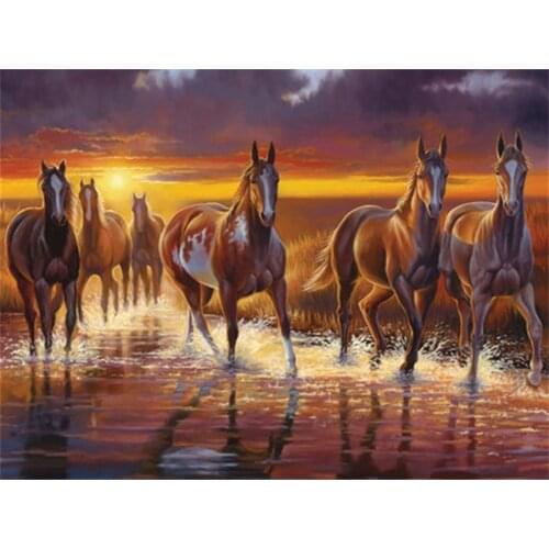 5D full square diamond diamond painting horse rhinestone kit diamond embroidery animal diamond mosaic needlework home decoration