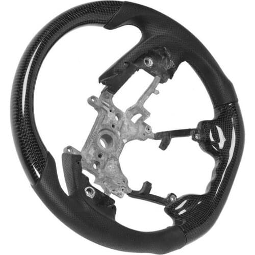 Wheel horn button car accessories Carbon Fiber Steering Wheel Nappa Preforated Leather Black Stitching Fit for Honda Accord