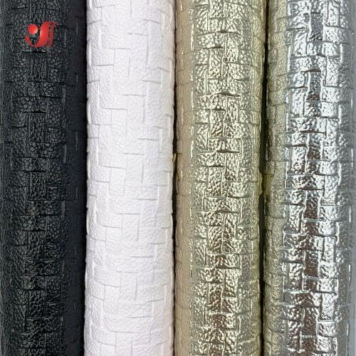 Roll Sheet Basket Weave Pattern PU Faux Leatherette Sewing Fabric Waterproof DIY Craft Brooch Bows GIFT Earring Making Material