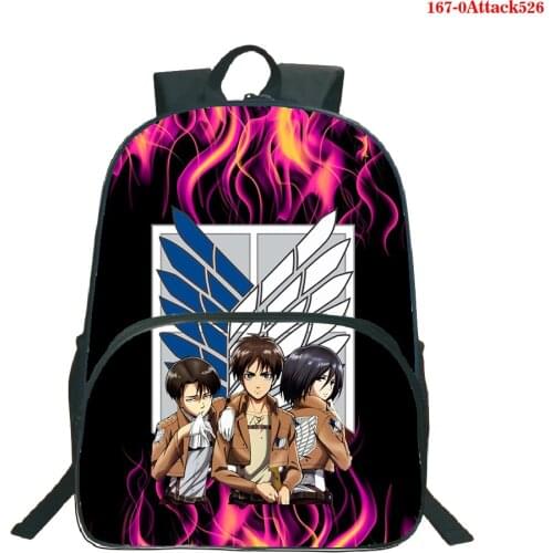 Attack on Titan Backpack for Children Boys Girls Anime School Backpacks Japan Style School Bag for Teenager Travel Bags Rucksack