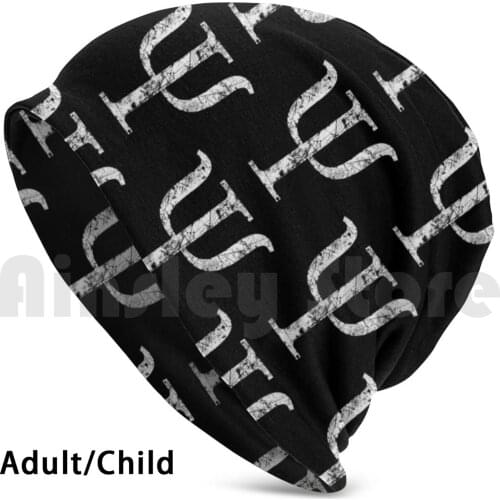 Psi Greek Letter Symbol Grunge Style Beanies Knit Hat Hip Hop Psi Greek Letter Alphabet Psi Symbol