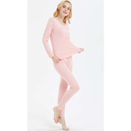 Silk Cotton Pajamas Suit Autumn Clothes Trousers with Round Collar and Bottom Ladies'-underwear Comfortable ZC0003