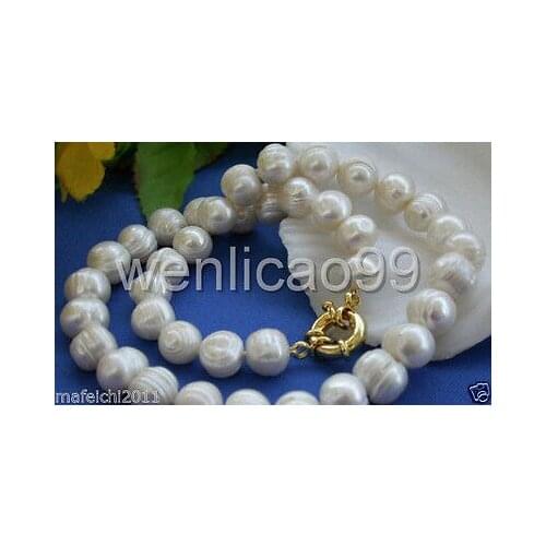 SPECIAL OFFER!!!!10-11MM White Akoya Cultured Pearl Necklace 18" AA