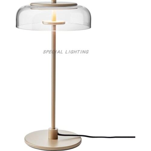 Net celebrity designer LED reading table lamp modern minimalist Nordic bedroom glass study bedroom bedside table lamp