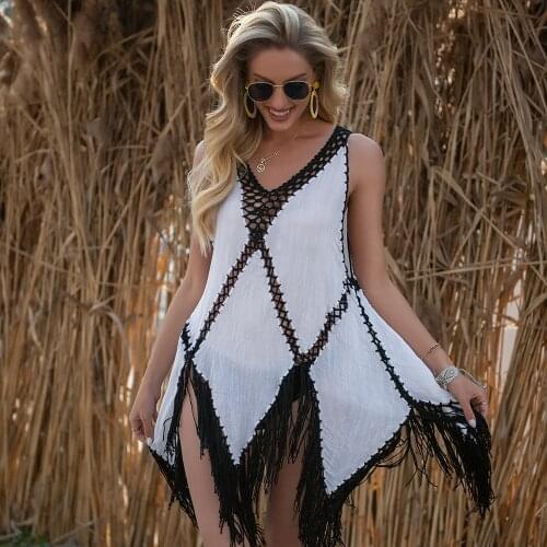 CROCHET BIKINI Summer Women Bikini Cover Up Floral Lace Hollow Swimsuit Cover-Ups Bathing Suit Beachwear Tunic Beach Dress Hot