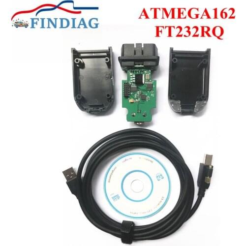 Top-Quality 2st USB Diagnostic Cable ATMEGA162+16V8+FT232RQ Cars Update To V20.4 Spain Russian Polish Unlimited VIN