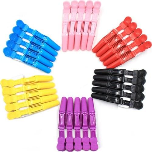 5 Pcs Alligator Hair Clips Mouth Professional Hairdressing Beak Sectioning Clips Salon Hair Care Styling Tools
