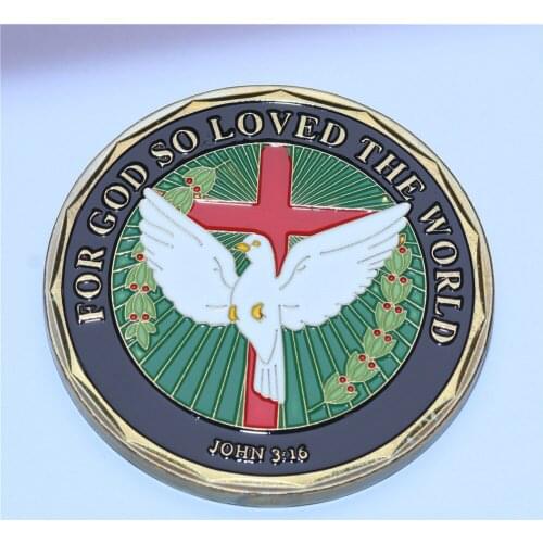 100PCS/LOT Dhl free shipping John 3:16 / For God So Loved The World Challenge Coin