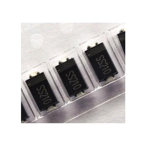 100PCS/LOT SS210 SMA DO-214AC SR2100 2A/100V Schottky diode New original
