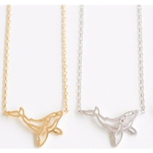10pcs_New Fashion Humpback Whale necklace Whale necklace For ocean Party