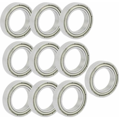 15mmx 24mm x 5mm Sealed Deep Groove Radial Ball Bearing 6802Z 10PCS