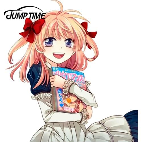 JumpTime 13cm x 12.4cm Car Sticker Anime Sakura Chiyo Render Vinyl Wrap Kawii Beauty Warrior Car Decal Sticker Racing