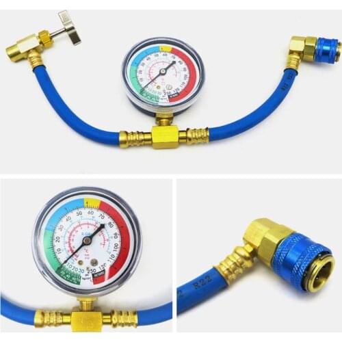 R134A Air Conditioner Fluoride Tube Quick Release Refrigerant Connector Cold Pressure Gauge Repair Tool Car Home Use Brand New