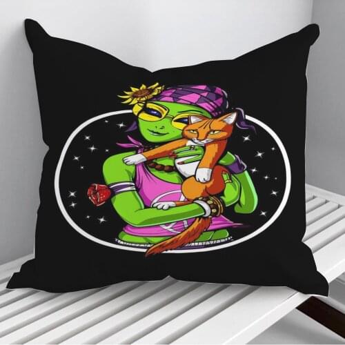 Alien Cat Space Kitten UFO Throw Pillows Cushion Cover On Sofa Home Decor 45*45cm 40*40cm Gift Pillowcase Cojines Dropshipping