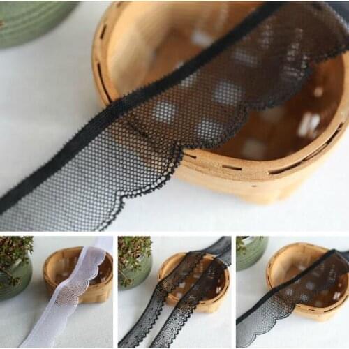 5 Meters Wide Elastic Lace Trims DIY Patchwork White Black Lace Ribbon Handmade Wedding Party Craft Clothes Edge Sewing Material