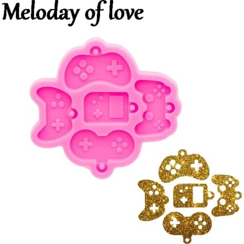 Glossy Gamer Keyboard Epoxy Resin Jewellery diy mold , Game Resin Crafting Mold Art , Fondant Chocolate Silicone Mould DY1008