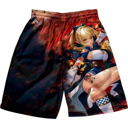 HOLOLIVE VTuber Shiranui Flare 3D Print Summer Holiday Women/Men Elastic Waist Streetwear Shorts Kawaii Beach Shorts pants